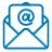 Mail Icon with a letter with @ symbol on it